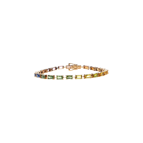 Accedi alla scheda di Bartorelli Italian Jewels BRACCIALE TENNIS RAINBOW IN ORO ROSA CON ZAFFIRI MULTICOLOR - AB2321/MCS