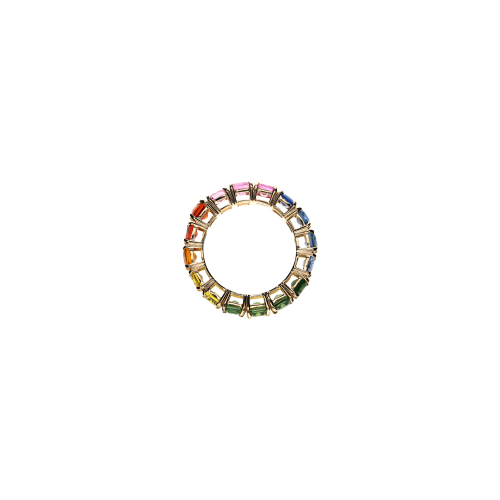 Accedi alla scheda di Bartorelli Italian Jewels ANELLO VERETTA RAINBOW IN ORO ROSA CON ZAFFIRI MULTICOLOR - AR2374/MCS
