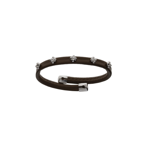 Accedi alla scheda di Bartorelli Italian Jewels BRACCIALE IN PELLE MARRONE CON ELEMENTI FIORI IN ORO BIANCO E DIAMANTI - 1PU0750309/5
