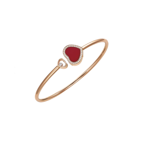 Accedi alla scheda di Chopard CHOPARD - HAPPY HEARTS - BRACCIALE GIUNCO IN ORO ROSA ETICO, DIAMANTI, PIETRA ROSSA - 85A074-5800 - 85A074