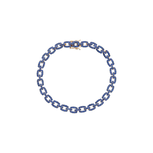 Accedi alla scheda di Bartorelli Italian Jewels BRACCIALE A MAGLIA IN ORO ROSA E ZAFFIRI BLU NATURALI - VB28529SBLPS