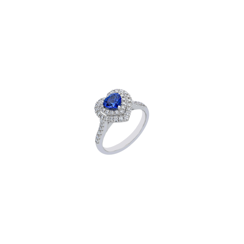 Accedi alla scheda di Bartorelli Italian Jewels ANELLO TIPO SOLITARIO IN ORO BIANCO, DIAMANTI BIANCHI E ZAFFIRO BLU NATURALE TAGLIO CUORE - VR254516DSBWS