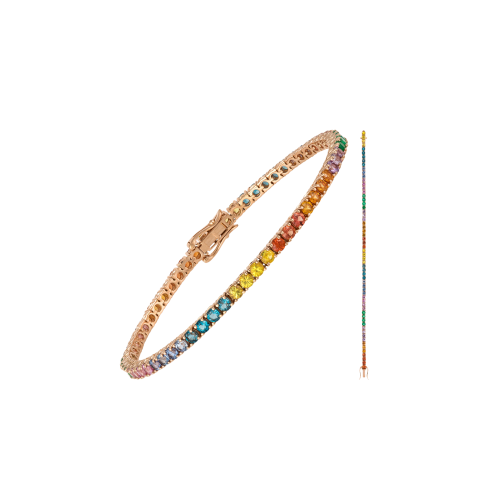 Accedi al prodotto correlato Bartorelli Italian Jewels BRACCIALE TENNIS IN ORO ROSA CON ZAFFIRI MULTICOLOR - AB2086/MCS