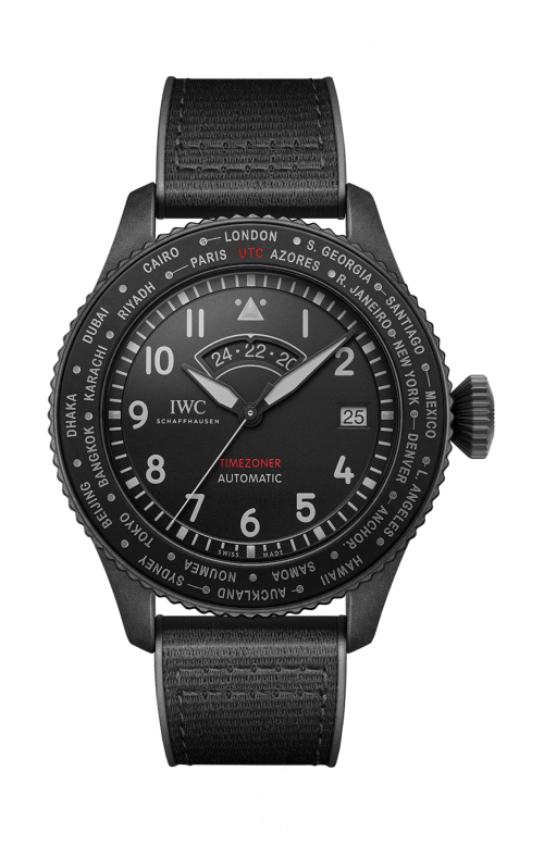 Accedi alla scheda di Iwc Schaffhausen PILOT&rsquo;S WATCH TIMEZONER TOP GUN CERATANIUM&reg; - IW395505