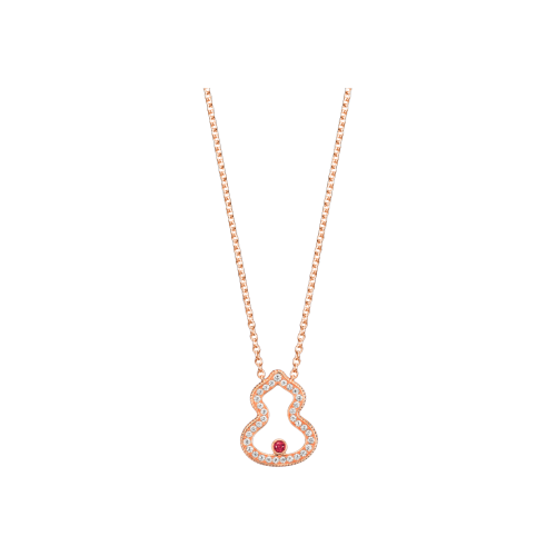 Accedi alla scheda di Qeelin COLLANA WULU IN ORO ROSA CON DIAMANTI E RUBINI - WU-030-LGNL-RGDRU - WLN30AKRGRU