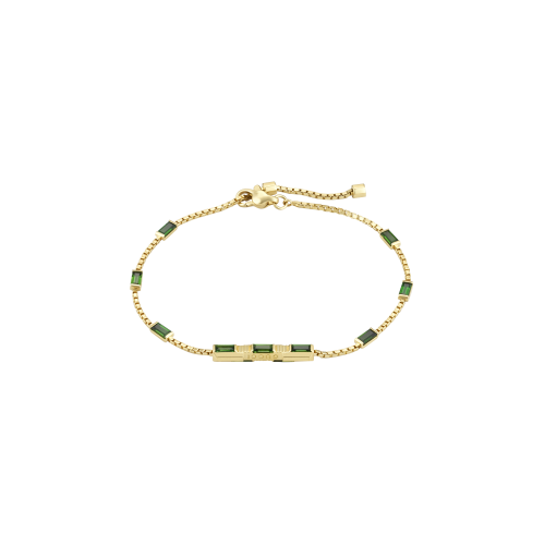 Accedi alla scheda di Gucci BRACCIALE LINK TO LOVE IN ORO GIALLO E TORMALINA VERDE - YBA702395002 - YBA702395002