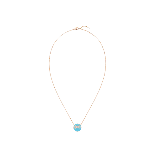 Accedi alla scheda di Chaumet CHAUMET - COLLANA JEUX DE LIENS HARMONY MODELLO PICCOLO IN ORO ROSA CON DIAMANTI E TURCHESE - 084956 - 084956