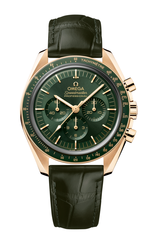 Accedi alla scheda di Omega SPEEDMASTER MOONWATCH PROFESSIONAL 42 MM, ORO MOONSHINE&trade; SU PELLE - 310.63.42.50.10.001