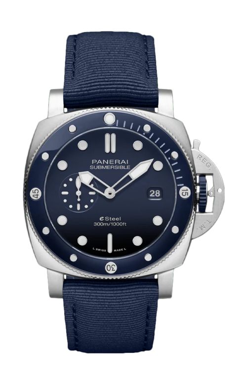 Accedi alla scheda di Panerai SUBMERSIBLE QUARANTAQUATTRO ESTEEL&trade; BLU PROFONDO - PAM01289