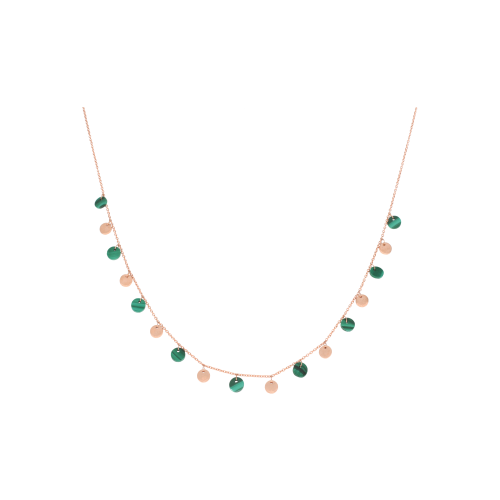 Accedi alla scheda di Bartorelli Italian Jewels COLLANA PAILLETTES IN ORO ROSA E MALACHITE - C082/3-MA