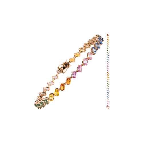 Accedi al prodotto correlato Bartorelli Italian Jewels BRACCIALE TENNIS IN ORO ROSA CON ZAFFIRI MULTICOLOR - KB1111/MS