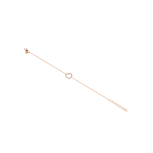Accedi alla scheda di Bartorelli Italian Jewels BRACCIALE IN ORO ROSA CON CUORE SILHOUETTE IN DIAMANTI - FB1419R001
