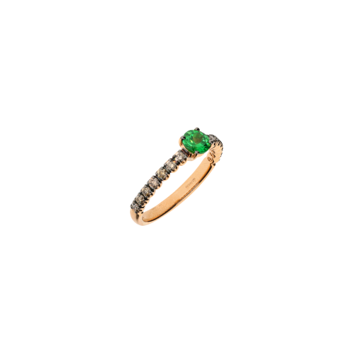 Accedi alla scheda di Bartorelli Italian Jewels ANELLO IN ORO ROSA CON TSAVORITE E DIAMANTI BROWN - FA1141R013002N