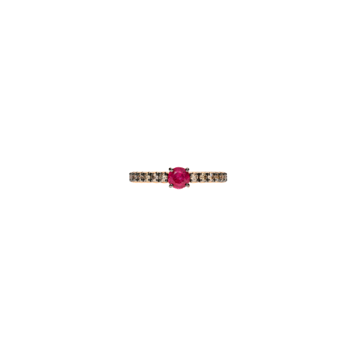 Accedi al prodotto correlato Bartorelli Italian Jewels ANELLO IN ORO ROSA CON RUBINO E DIAMANTI BROWN - FA1141R007002N