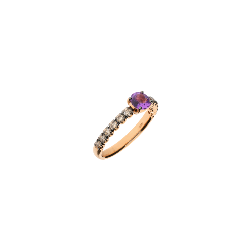 Accedi al prodotto correlato Bartorelli Italian Jewels ANELLO IN ORO ROSA CON ZAFFIRO VIOLA  E DIAMANTI BROWN - FA1142R011002N