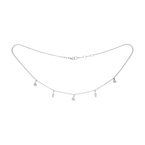 Accedi alla scheda di Bartorelli Italian Jewels Collana in oro bianco 18 carati e diamanti bianchi taglio brillante - C054/1-CP