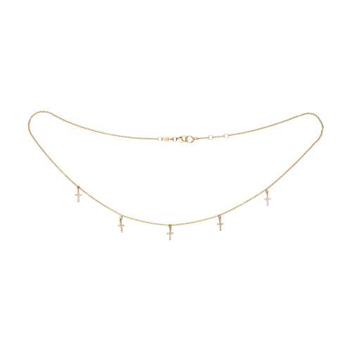 Accedi alla scheda di Bartorelli Italian Jewels GIROCOLLO IN ORO ROSA CON CROCI DI DIAMANTI - C054/2-OR