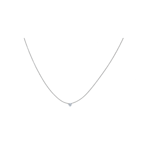 Accedi alla scheda di Bartorelli Italian Jewels COLLANA SOLITARIO DIAMANTE CUORE IN ORO BIANCO - C058/C