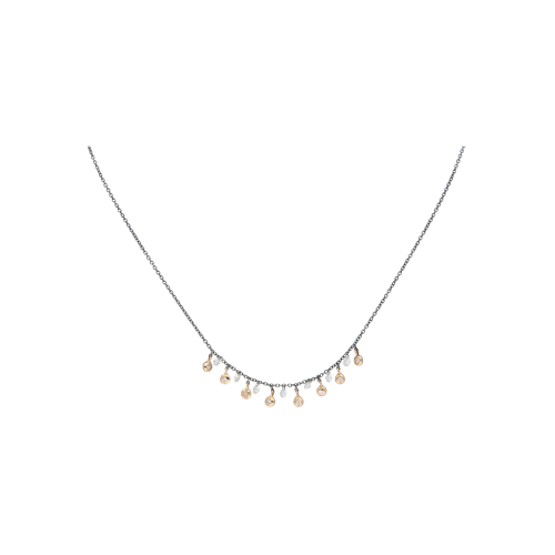 Accedi alla scheda di Bartorelli Italian Jewels GIROCOLLO IN ORO BRUNITO E ROSA CON DIAMANTI - C058/32-C4