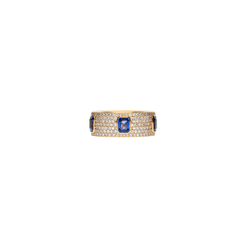 Accedi alla scheda di Bartorelli Italian Jewels ANELLO IN ORO ROSA CON PAV&Eacute; DI DIAMANTI E ZAFFIRI BLU - 000-4750NS-ZB