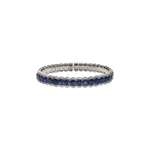Accedi alla scheda di Bartorelli Italian Jewels BRACCIALE RIGIDO IN ORO BIANCO CON DIAMANTI E ZAFFIRI BLU - 1PU0032191/5
