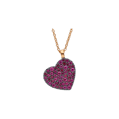 Accedi al prodotto correlato Bartorelli Italian Jewels COLLANA IN ORO ROSA CON CUORE DI RUBINI - VP24881RUPS