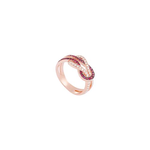 Accedi alla scheda di Fred ANELLO CHANCE INFINIE MODELLO MEDIO IN ORO ROSA CON DIAMANTI E RUBINI - 4B0899 - 4B0899