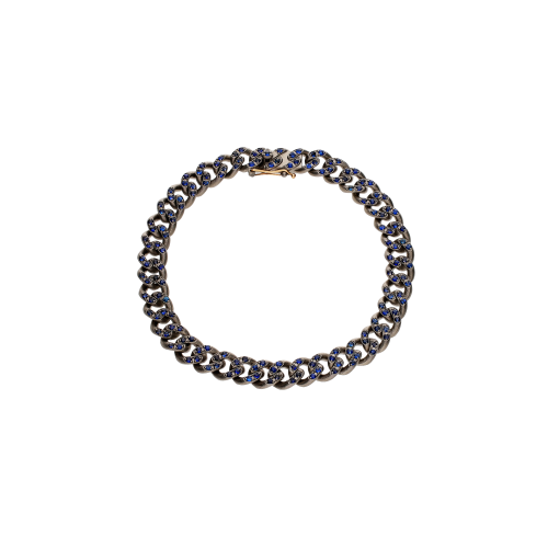 Accedi al prodotto correlato Mano | J . BRACCIALE UOMO GROUMETTE SNODATO INCASSATO IN TITANIO, ORO ROSA E ZAFFIRI BLU - GROUBRTZAFBSN - GROUBRTZAFBSN