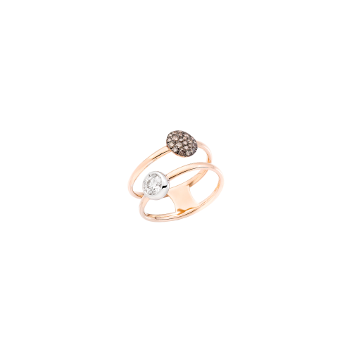 Accedi alla scheda di Pomellato ANELLO SABBIA IN ORO ROSA E ORO ROSA RODIATO NERO CON DIAMANTE BIANCO E PAV&Eacute; DI DIAMANTI BROWN - PAC3051O6BWRDB0BR - PAC3051O6BWRDB0BR