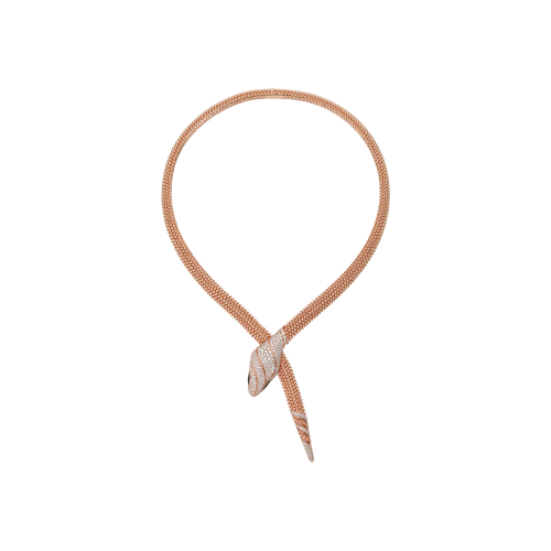 Accedi al prodotto correlato Bulgari COLLANA SERPENTI PALLINI IN ORO ROSA 18 KT CON TESTA E CODA CON PAV&Eacute; DI DIAMANTI E OCCHI IN ONICE NERA. - 358434