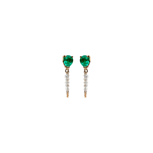 Accedi alla scheda di Bartorelli Italian Jewels ORECCHINI IN ORO ROSA CON SMERALDI E CATENELLA CON DIAMANTI - O287/1-S0