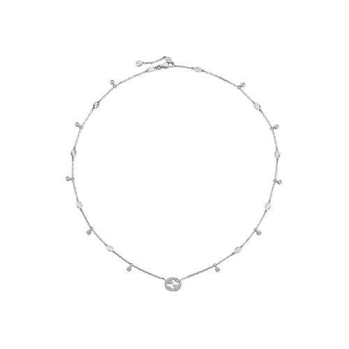 Accedi al prodotto correlato Gucci COLLANA GUCCI INTERLOCKING  IN ORO BIANCO E DIAMANTI - YBB72940200300U