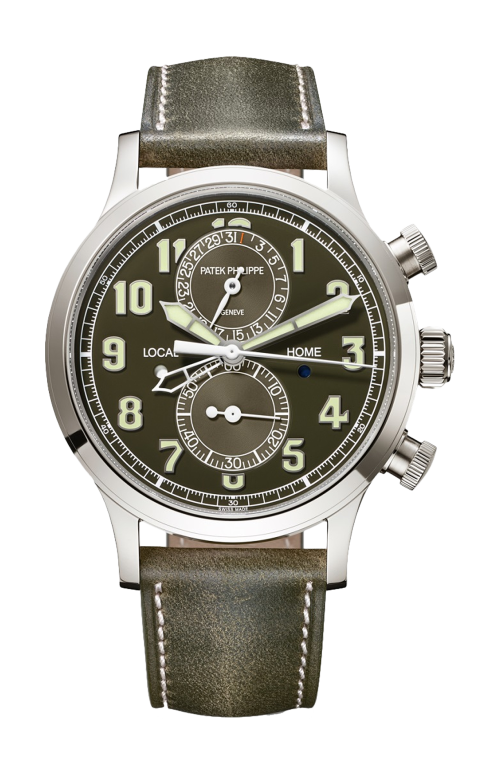 Accedi alla scheda di Patek Philippe COMPLICAZIONI CALATRAVA PILOT TRAVEL TIME CRONOGRAFO, CARICA AUTOMATICA - 5924G-010