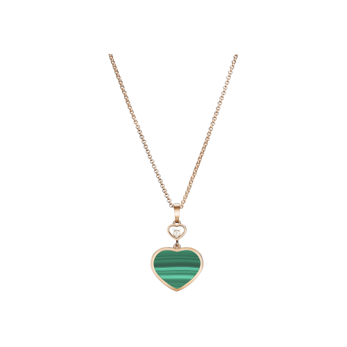 Accedi alla scheda di Chopard COLLANA HAPPY HEARTS, ORO ROSA ETICO, DIAMANTE, MALACHITE - 797482-5151 - 797482