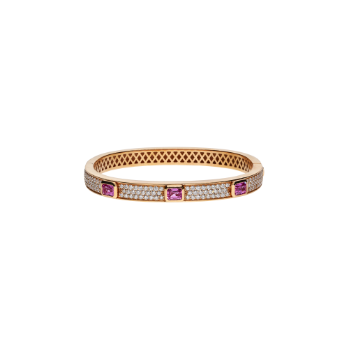 Accedi alla scheda di Bartorelli Italian Jewels BRACCIALE RIGIDO IN ORO ROSA CON DIAMANTI E ZAFFIRI ROSA - 1PU1482116/1