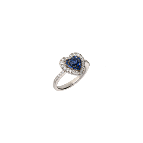 Accedi alla scheda di Bartorelli Italian Jewels ANELLO CUORE IN ORO BIANCO CON DIAMANTI E ZAFFIRO BLU - 1AN1480921/4