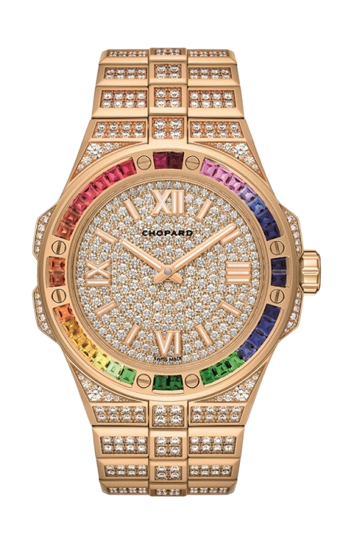 Accedi alla scheda di Chopard ALPINE EAGLE 41 MM, AUTOMATICO, ORO ROSA ETICO, DIAMANTI, ZAFFIRI COLORATI - 295363