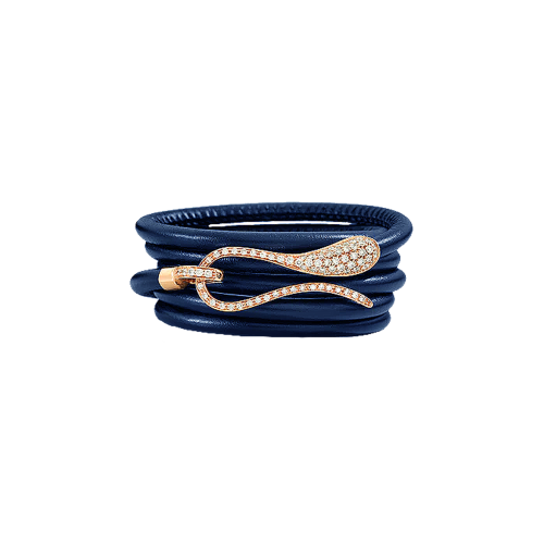 Accedi alla scheda di Dada Arrigoni BRACCIALE ELIKA IN PELLE BLU CON CHIUSURA IN ORO ROSA  E DIAMANTI - DEK03BRRRDIXL - DEK03BRRRDIXL