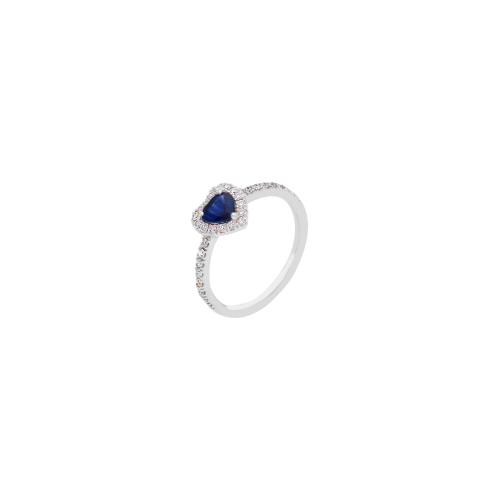 Accedi al prodotto correlato Bartorelli Italian Jewels ANELLO CUORE IN ORO BIANCO CON DIAMANTI BIANCHI E ZAFFIRO BLU - 262500