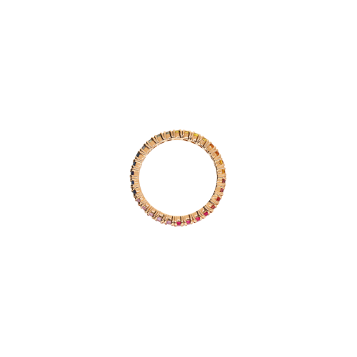 Accedi alla scheda di Bartorelli Italian Jewels ANELLO VERETTA RAINBOW IN ORO ROSA CON ZAFFIRI MULTICOLOR - KR1017/MS