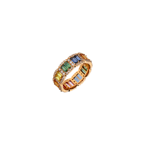 Accedi alla scheda di Bartorelli Italian Jewels ANELLO RAINBOW IN ORO ROSA CON ZAFFIRI MULTICOLOR E DIAMANTI - KR1196MS