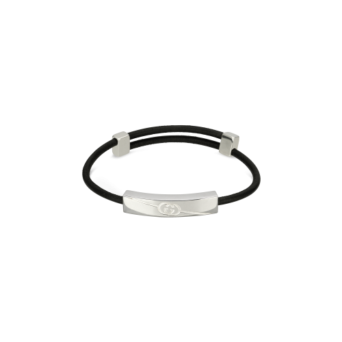 Accedi alla scheda di Gucci BRACCIALE GUCCI TAG IN ARGENTO E CORDONE - YBA774464001