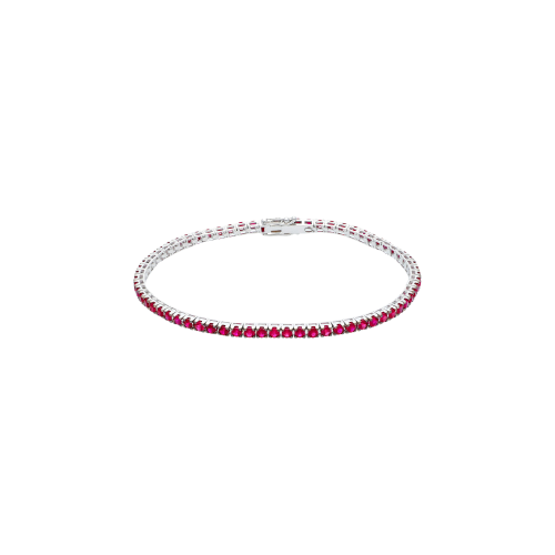 Accedi alla scheda di Bartorelli Italian Jewels BRACCIALE TENNIS IN ORO BIANCO CON RUBINI - BBE1405RB1