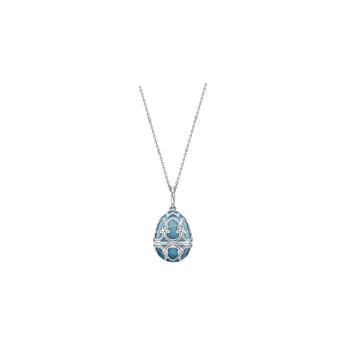 Accedi alla scheda di Faberg&eacute; OVETTO FABERG&Eacute; HERITAGE FIOCCO DI NEVE IN ORO BIANCO, SMALTO GUILLOCH&Eacute; VERDE ACQUA E DIAMANTI - 1151FP1919