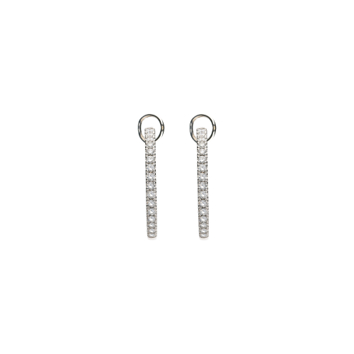 Accedi alla scheda di Bartorelli Italian Jewels ORECCHINI A  CERCHIO IN ORO BIANCO FULL PAV&Eacute; DI DIAMANTI - 117-OR843-4