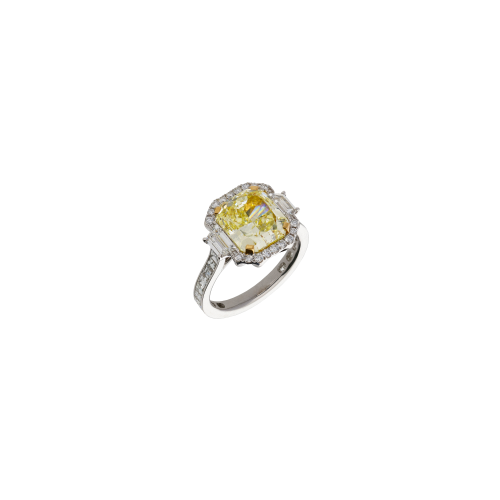 Accedi al prodotto correlato Bartorelli Italian Jewels ANELLO IN ORO BIANCO CON DIAMANTE FANCY YELLOW CERTIFICATO GIA ORIGINALE E DIAMANTI BIANCHI - 000-5383NS