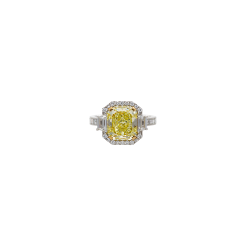 Accedi al prodotto correlato Bartorelli Italian Jewels ANELLO IN ORO BIANCO CON DIAMANTE FANCY YELLOW CERTIFICATO GIA ORIGINALE E DIAMANTI BIANCHI - 000-5383NS