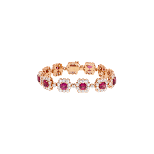 Accedi alla scheda di Bartorelli Italian Jewels BRACCIALE IN ORO ROSA CON RODOLITI E DIAMANTI - 1PU0032278/1