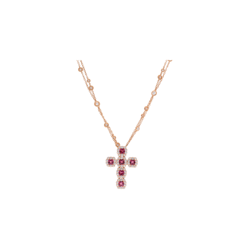 Accedi alla scheda di Bartorelli Italian Jewels GIROCOLLO IN ORO ROSA CON RODOLITI E DIAMANTI - 1GA0030898/1