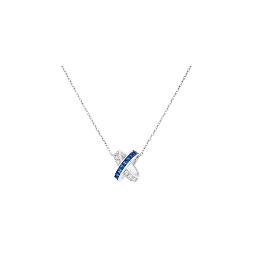 Accedi alla scheda di Chaumet CIONDOLO JEUX DE LIENS IN ORO BIANCO CON ZAFFIRI BLU E DIAMANTI - 085257